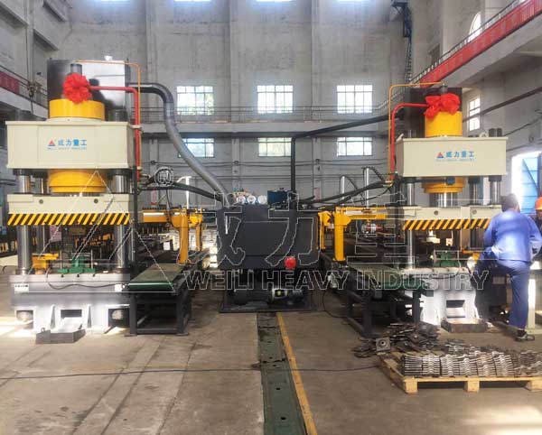 客戶采購630噸液壓機、315噸液壓機錨桿托盤自動化生產(chǎn)線