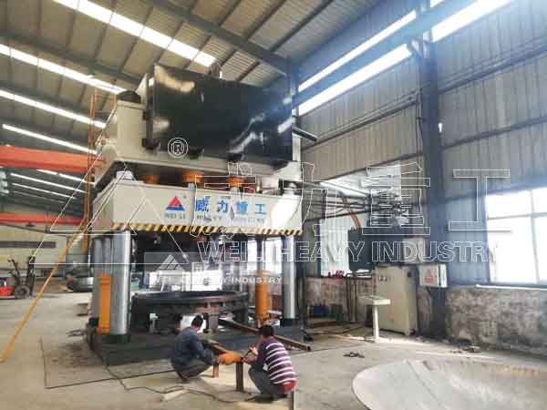 2500噸封頭拉伸液壓機-四柱式單動薄板拉伸液壓機